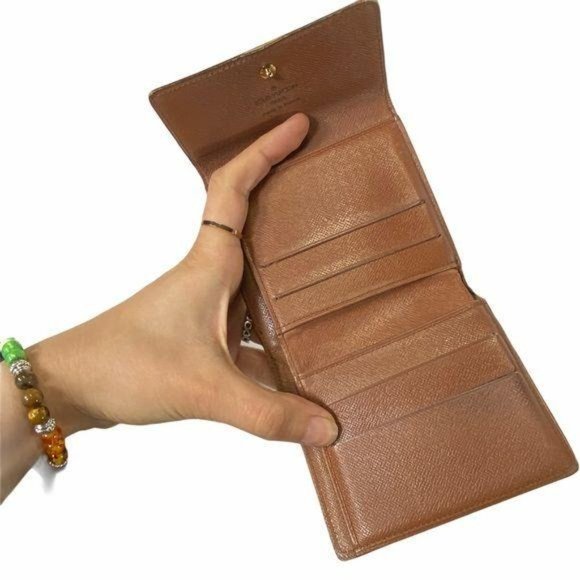 Authentic Louis Vuitton Wallet Portefeiulle Elise Trifold Monogram LV Vintage - Picture 10 of 13